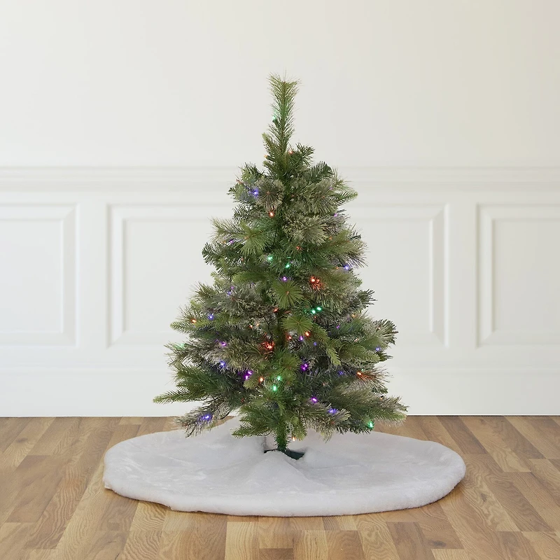 Northlight Kingston Cashmere Full Artificial Multi Led Lights 3 Foot Pre-Lit Pine Christmas Tree