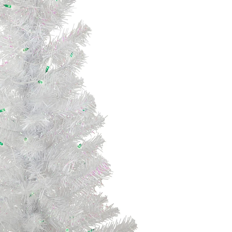 Northlight Rockport White Artificial  Green Lights 4 Foot Pre-Lit Pine Christmas Tree