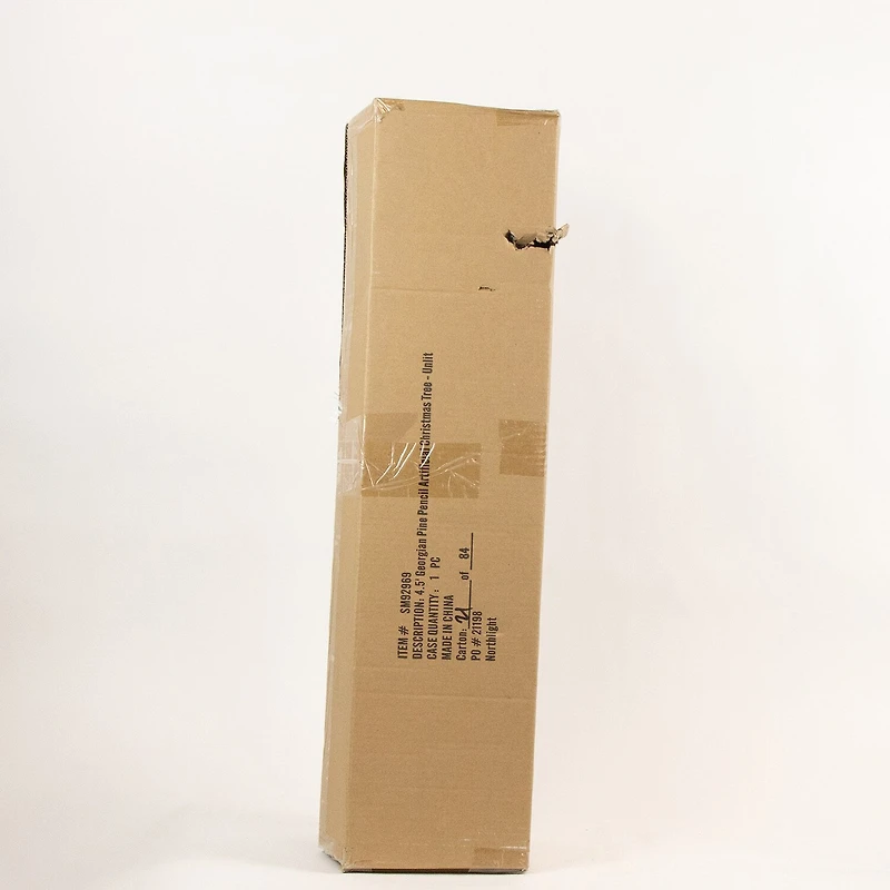 Northlight White Georgian Artificial Pencil Unlit 4 1/2 Foot Pine Christmas Tree