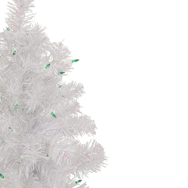Northlight Lighted Rockport White Artificial Green Lights 2 Foot Pre-Lit Pine Christmas Tree