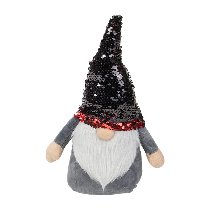 Northlight 11in Standing Christmas Decoration With Red Flip Sequin Hat Christmas Gnome