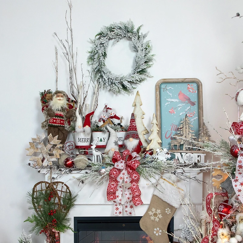 Northlight 12in Red And Gray Standing  With Nordic Hat Christmas Decoration Christmas Gnome