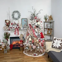 Northlight 12in Red And Gray Standing  With Nordic Hat Christmas Decoration Christmas Gnome