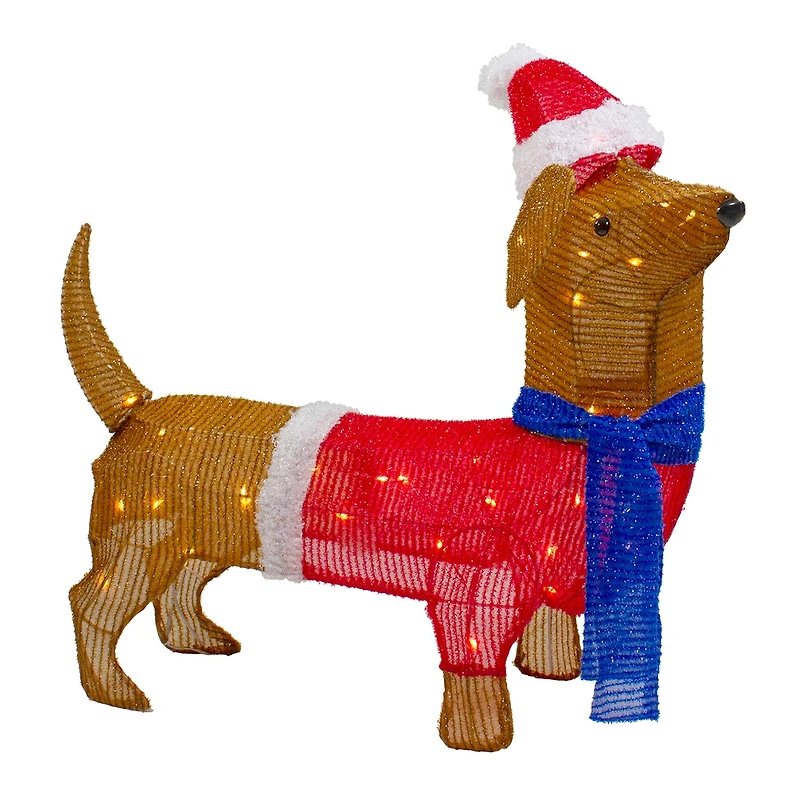 Northlight 26in Led Lighted Dachshund Dog Christmas Yard Art