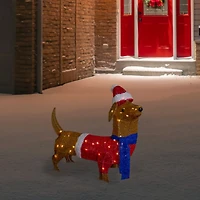 Northlight 26in Led Lighted Dachshund Dog Christmas Yard Art