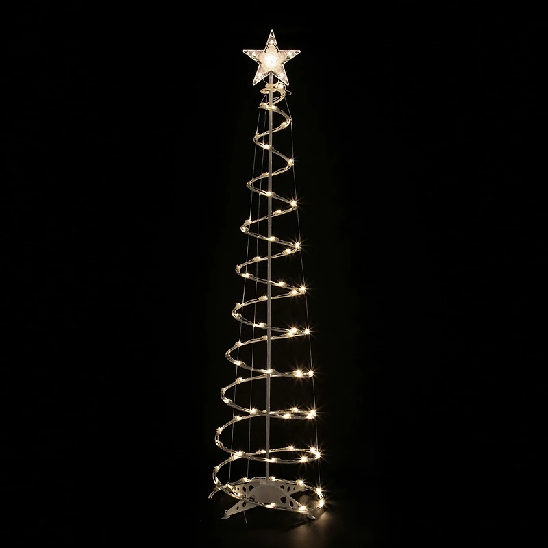 Northlight 6ft Led Lighted Spiral Cone Tree Warm White Lights Christmas Yard Art
