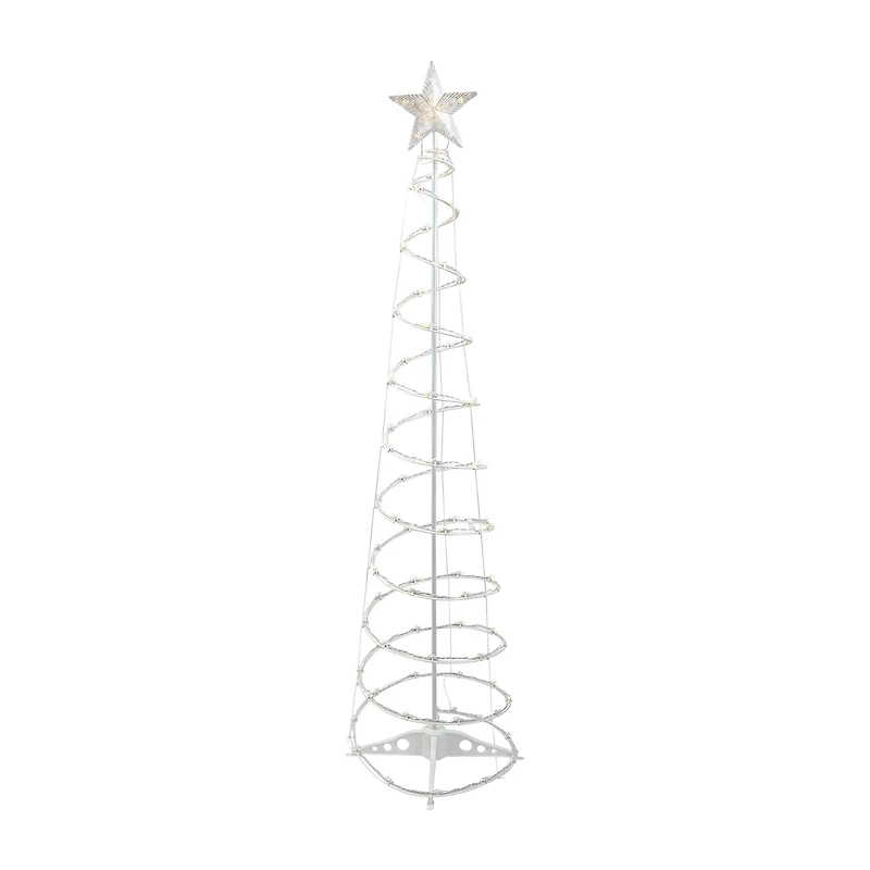 Northlight 6ft Led Lighted Spiral Cone Tree Warm White Lights Christmas Yard Art