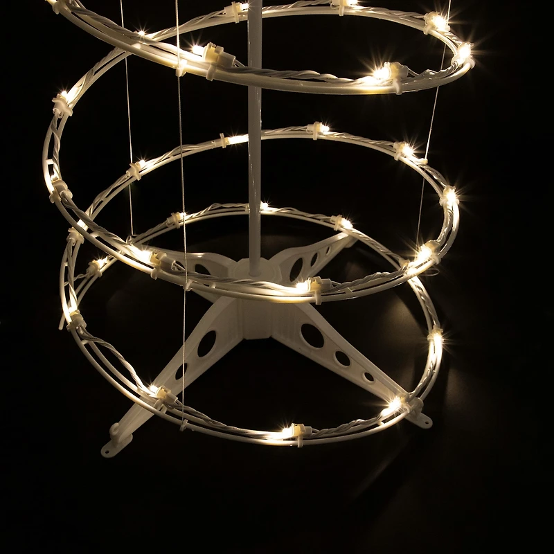 Northlight 6ft Led Lighted Spiral Cone Tree Warm White Lights Christmas Yard Art