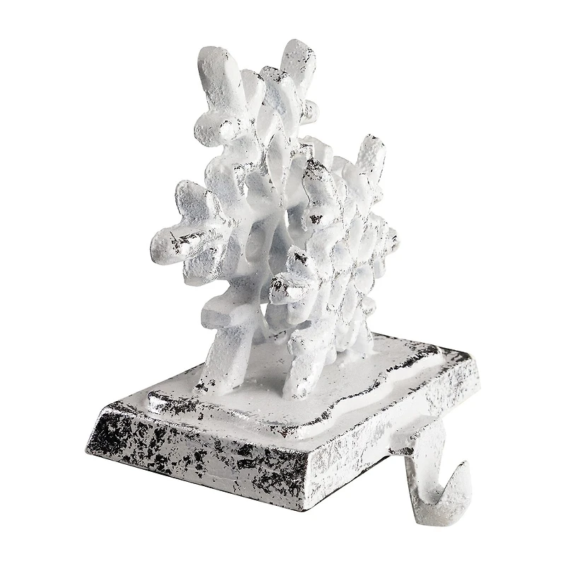 Northlight 12.5in Silver Snowflake 3-pc. Christmas Stocking Holder