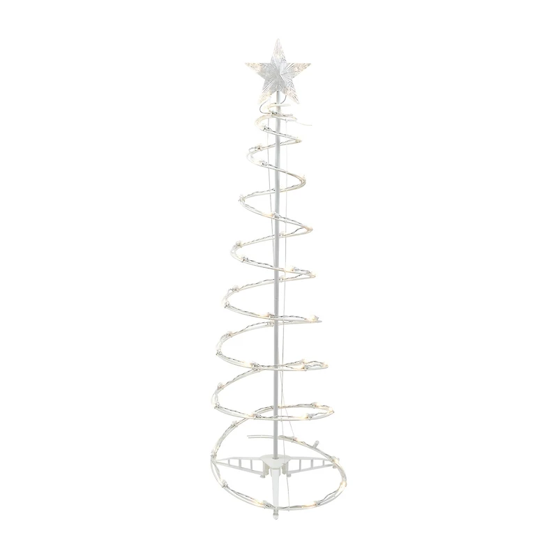 Northlight 4ft Led Lighted Spiral Cone Tree Warm White Lights Christmas Yard Art