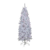 Northlight Slim Geneva 6 1/2 Foot Pre-Lit Spruce Christmas Tree