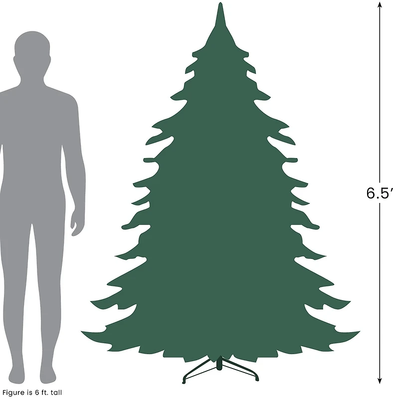 Northlight Slim Geneva 6 1/2 Foot Pre-Lit Spruce Christmas Tree