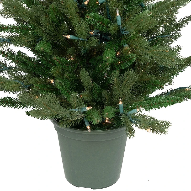 Northlight Spruce Potted 4 Foot Pre-Lit Spruce Christmas Tree