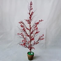 Northlight Potted Berry Twig Unlit 4 Foot Christmas Tree