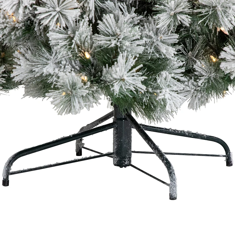 Northlight Snow Bristle 7 1/2 Foot Pre-Lit Pine Christmas Tree