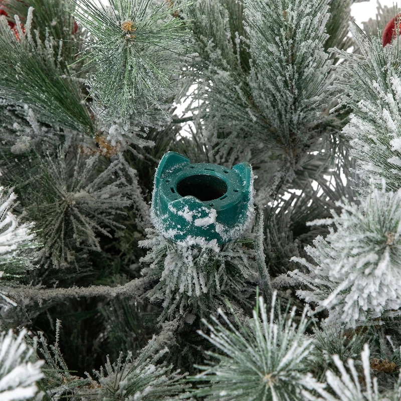 Northlight Snow Bristle 7 1/2 Foot Pre-Lit Pine Christmas Tree