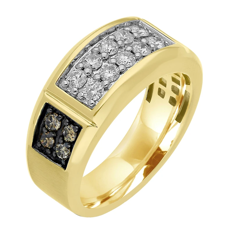 Mens CT. T.W. Natural White Diamond 10K Gold Fashion Ring
