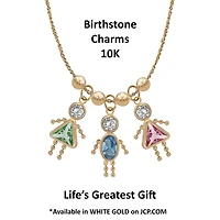 10K Gold June Birthstone Babies Boy Charm