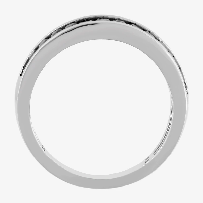 Mens 1 CT. T.W. Natural Black Diamond 10K Gold Wedding Band