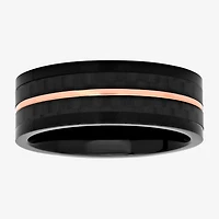 Mens 8MM Stainless Steel Wedding Band
