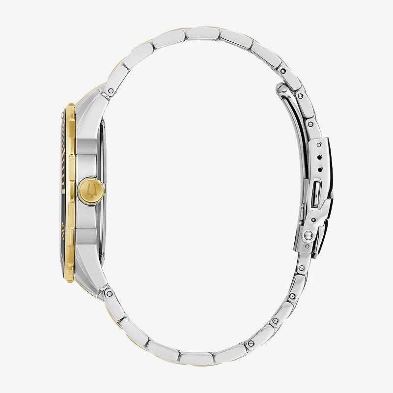 Bulova Mens Two Tone Stainless Steel Bracelet Watch 98b394