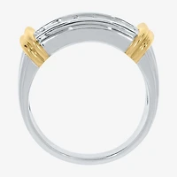 Mens 1 CT. T.W. Natural White Diamond 14K Gold Over Silver Sterling Fashion Ring