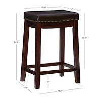 Linon Lakeland Upholstered Backless Counter Stool