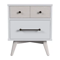 Westwood Design Rowan Youth 2-Drawer Nightstand in Ash Linen