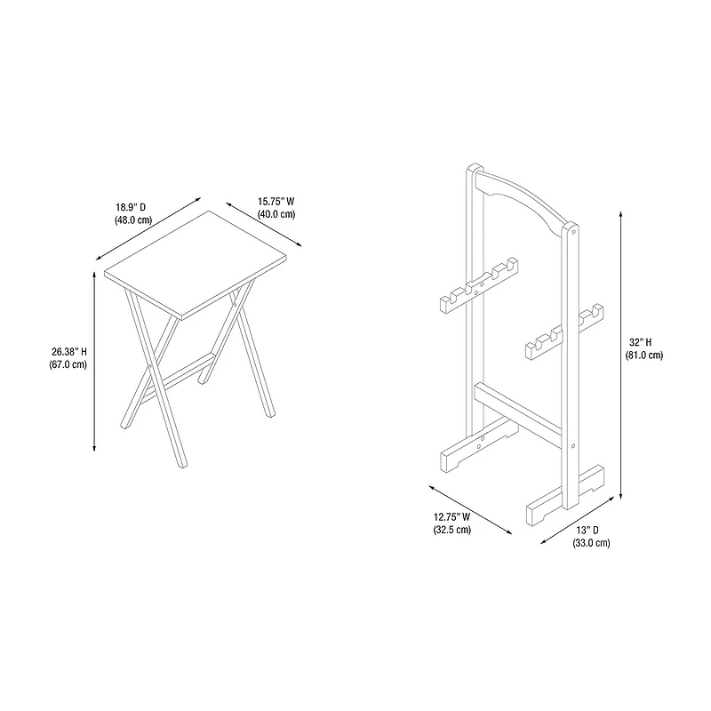 Breckenham Faux Marble 5-pc. TV Tray Table