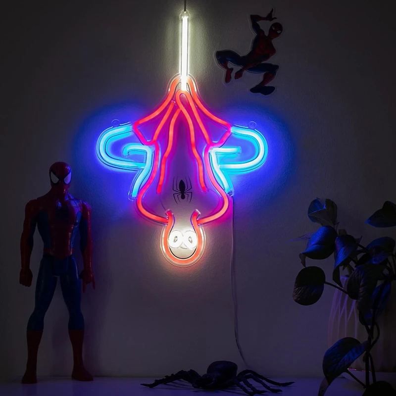 Marvel Spider-Man Hanging Led Neon Wall Light Lamp
