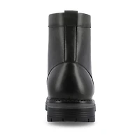 Vance Co Mens Denver Block Heel Lace-Up Boots