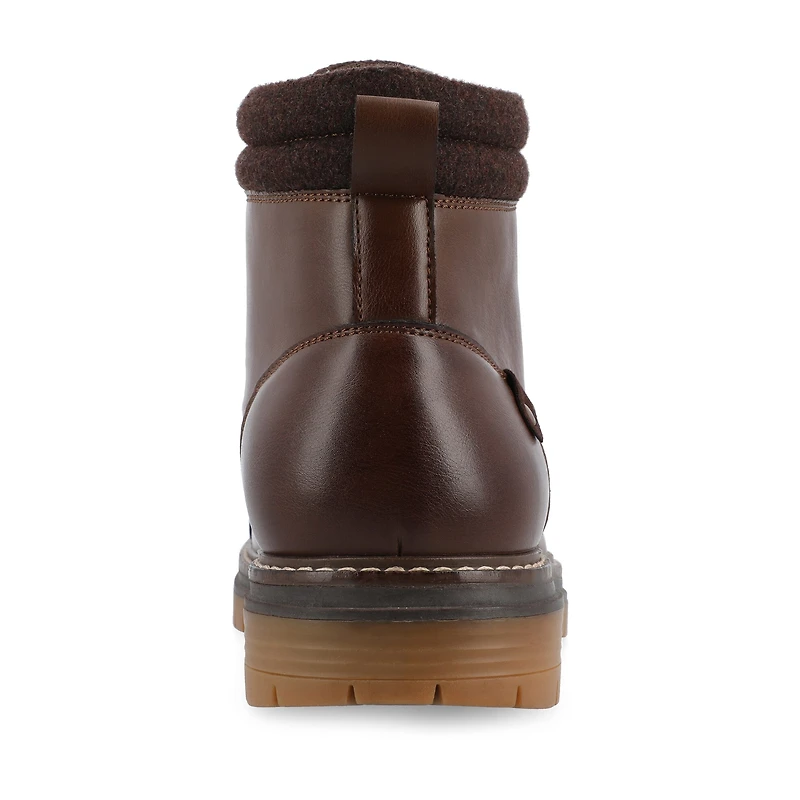 Vance Co Mens Fegan Flat Heel Lace-Up Boots