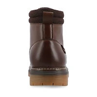 Vance Co Mens Fegan Flat Heel Lace-Up Boots