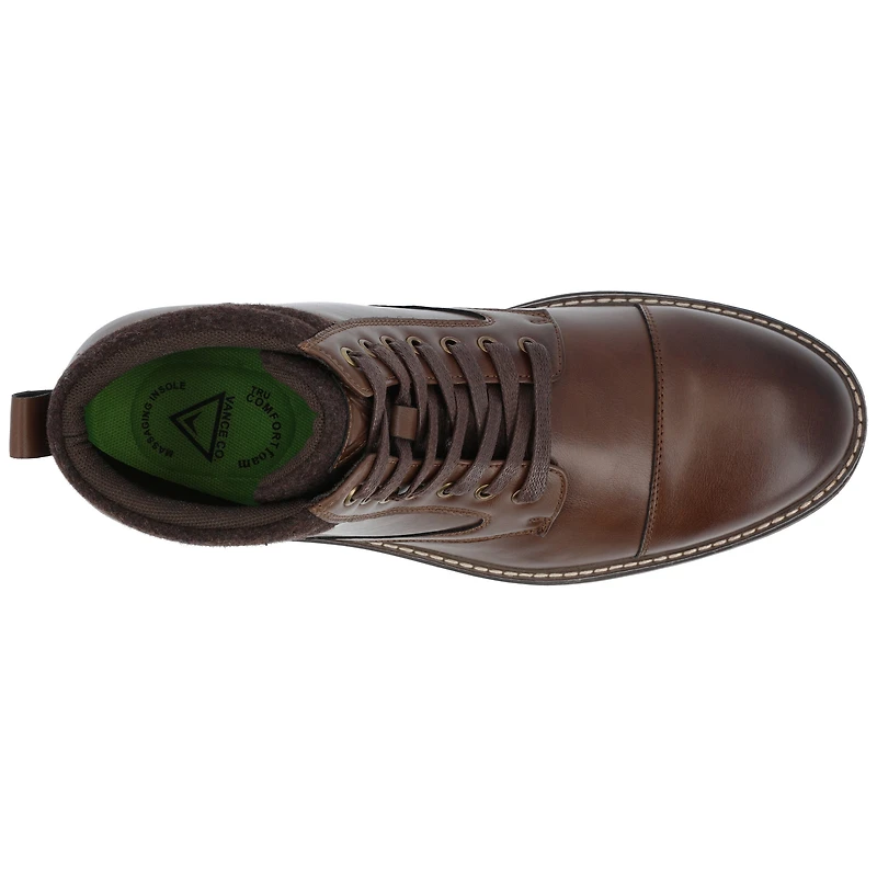 Vance Co Mens Fegan Flat Heel Lace-Up Boots