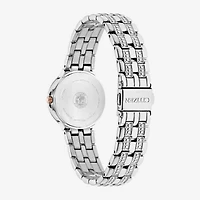 Citizen Silhouette Crystal Womens Crystal Accent Silver Tone Stainless Steel Bracelet Watch Ew2340-58a