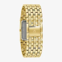 Bulova Diamond Mens Gold Tone Bracelet Watch 97f52