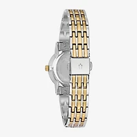 Bulova Classic Womens Two Tone Stainless Steel Bracelet Watch 98p115