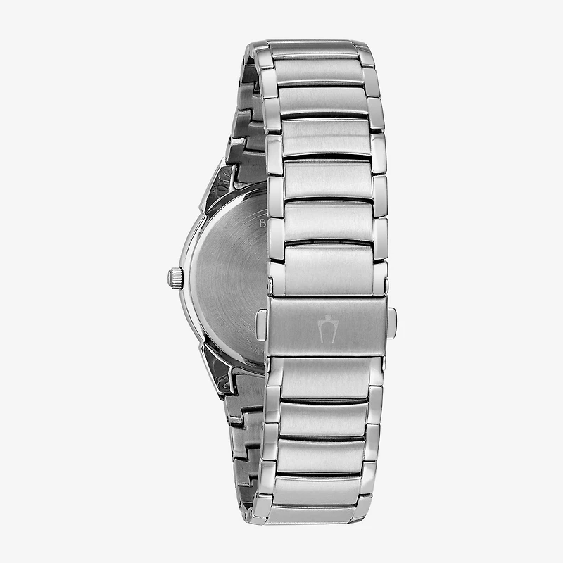 Bulova Classic Mens Silver Tone Stainless Steel Bracelet Watch 96b149