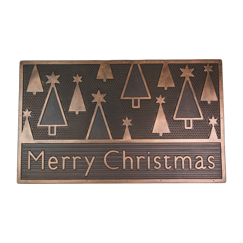 Northlight Black And Gold Merry Indoor Rectangular Doormat