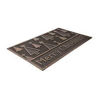 Northlight Black And Gold Merry Indoor Rectangular Doormat