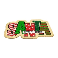 Northlight Santa Stop Here Indoor Rectangular Doormat