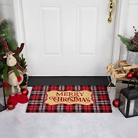 Northlight Red And Black Plaid Merry Indoor Rectangular Doormat