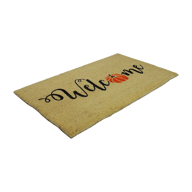 Northlight Pumpkin Welcome Fall Outdoor Rectangular Doormat