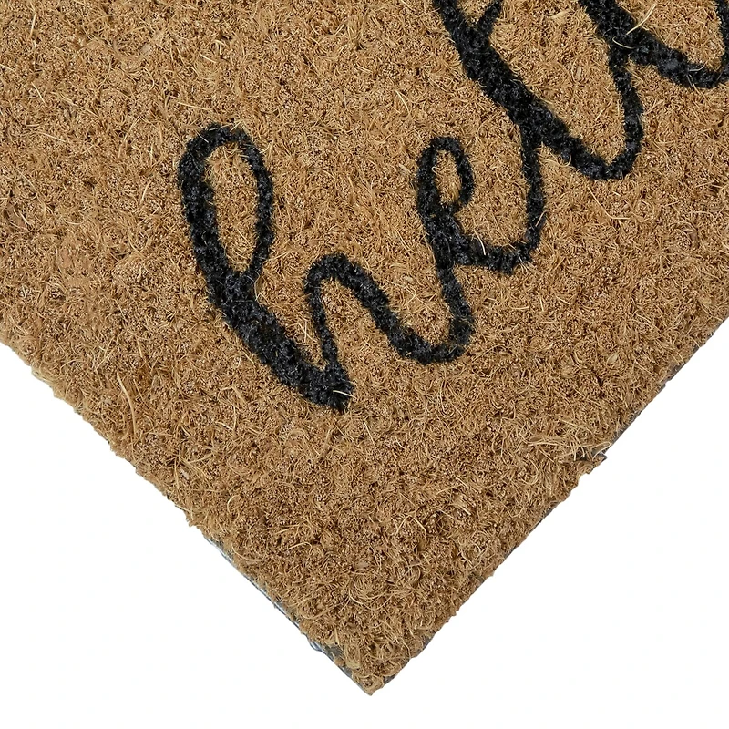 Northlight Natural Coir Hello Pumpkin Outdoor Rectangular Doormat