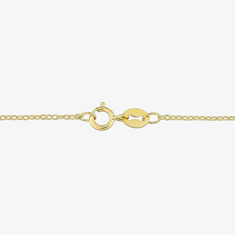 Womens White 18K Gold Over Silver 18 Inch Y Necklace