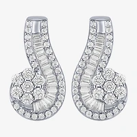 Diamond Blossom (G / Si2) Womens 2 CT. T.W. Lab Grown White Diamond 10K Gold Drop Earrings