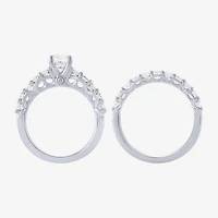 Signature By Modern Bride (H-I / I1) Womens 2 CT. T.W. Lab Grown White Diamond 10K Gold Side Stone Bridal Set