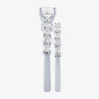 Signature By Modern Bride (H-I / I1) Womens 2 CT. T.W. Lab Grown White Diamond 10K Gold Side Stone Bridal Set