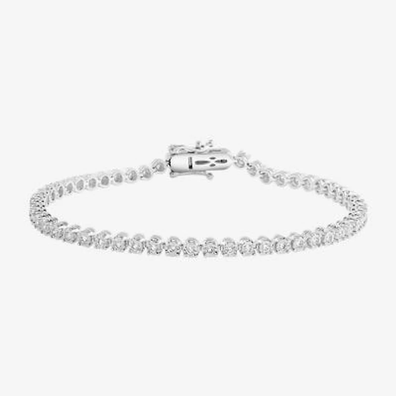 Effy Final Call (H-I / Si1) Womens 1 CT. T.W. Lab Grown White Diamond Sterling Silver 7 Inch Tennis Bracelet