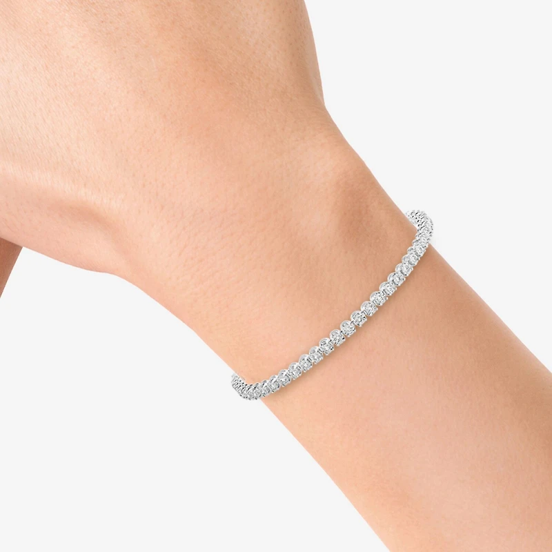 Effy Final Call (H-I / Si1) Womens 1 CT. T.W. Lab Grown White Diamond Sterling Silver 7 Inch Tennis Bracelet